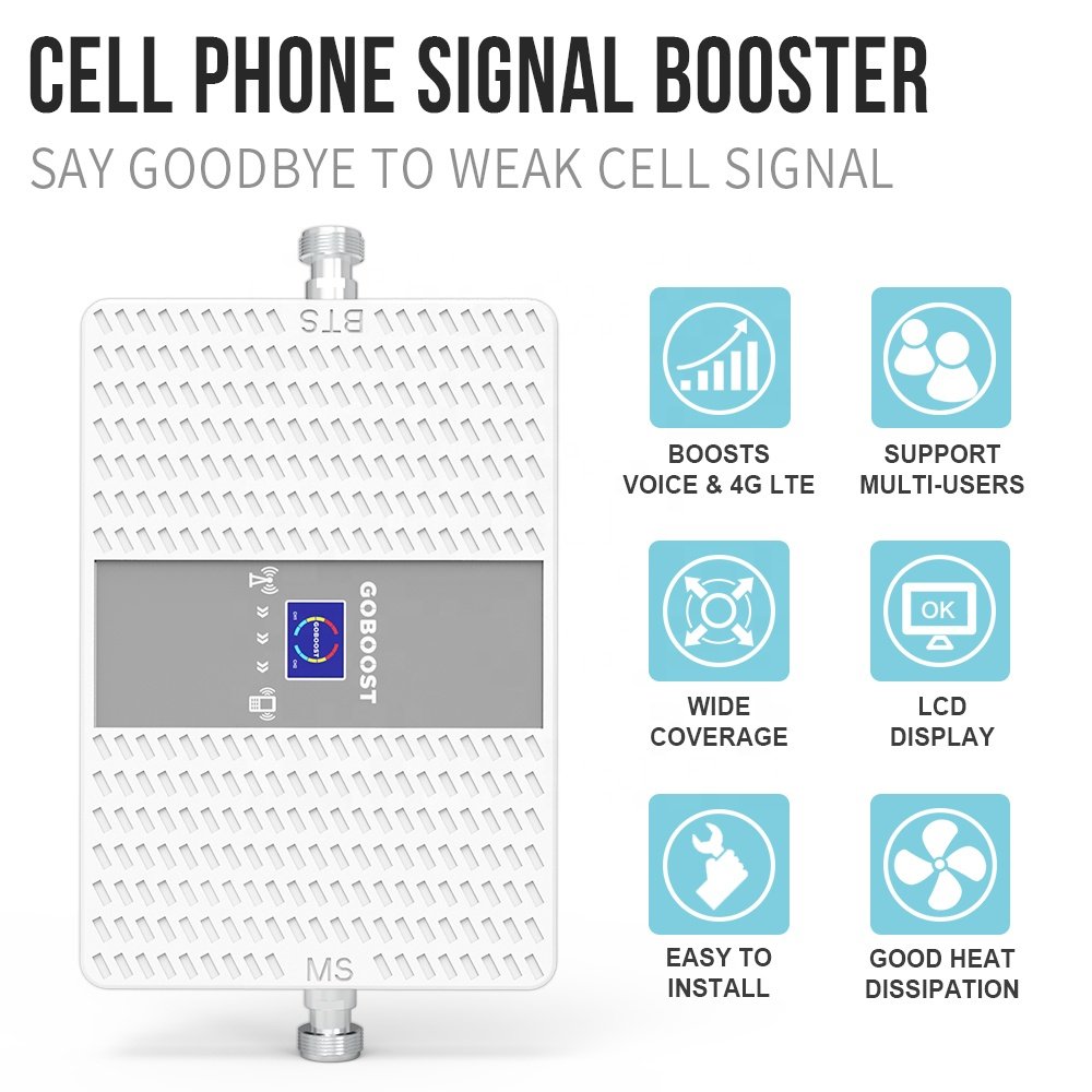 GOBOOST cell phone 850mhz 1900mhz dual band amplifier 2G 3G 4G network Mobile Phones signal booster